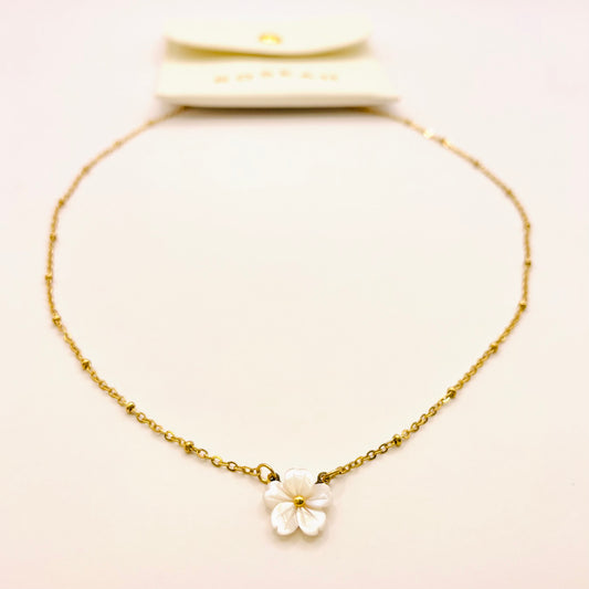 Marguerite | Collier en acier inoxydable avec pendentif fleur